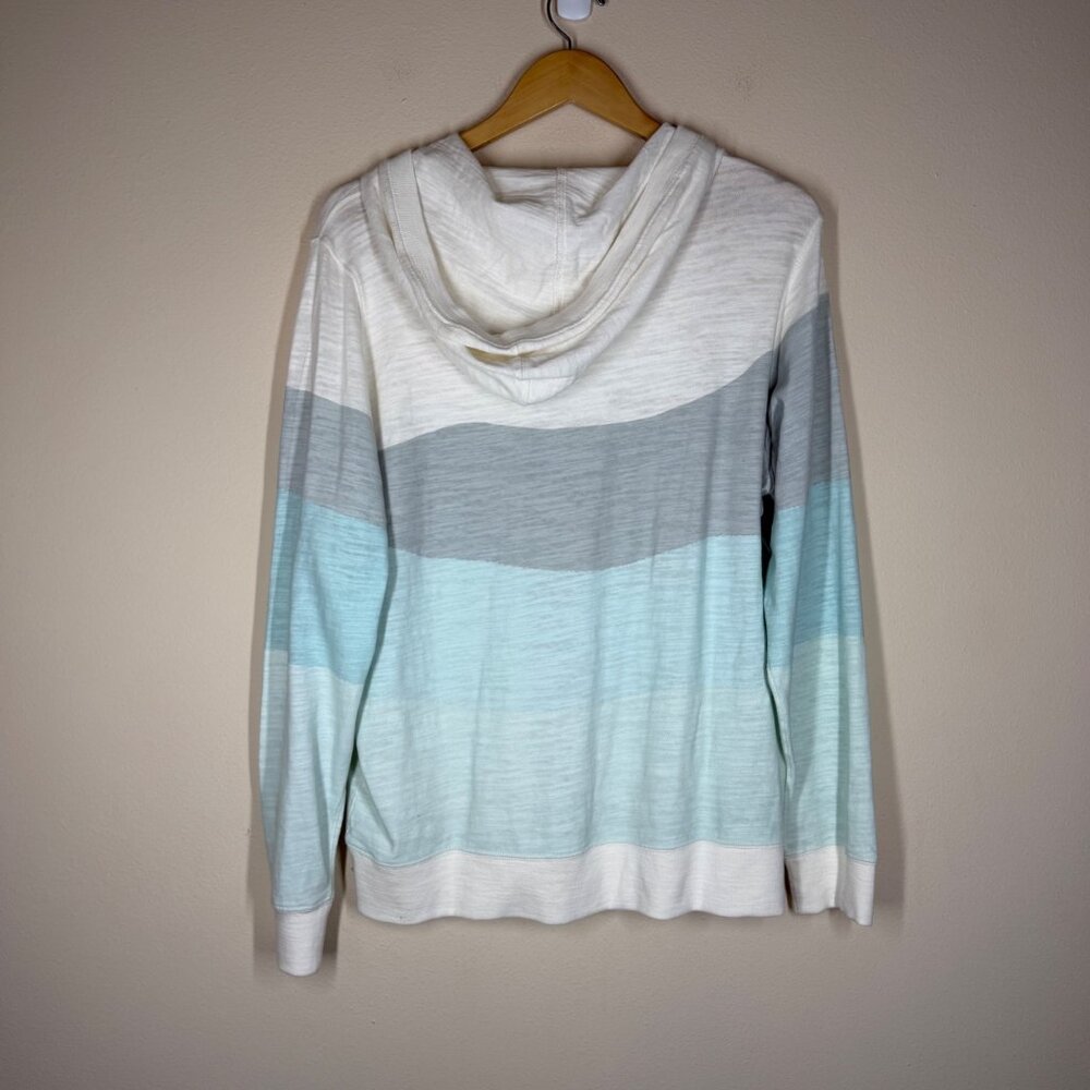 Faherty Sun And Wave Organic Cotton Hoodie Womens Size XL Knit Pullover Shirt - Picture 10 of 11